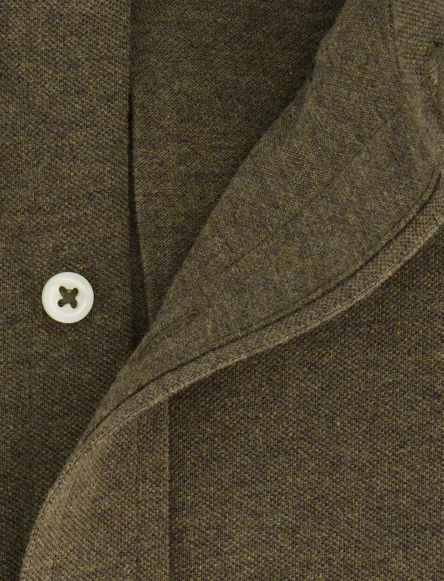 Polo Ralph Lauren overhemd groen button down knitted gemêleerd