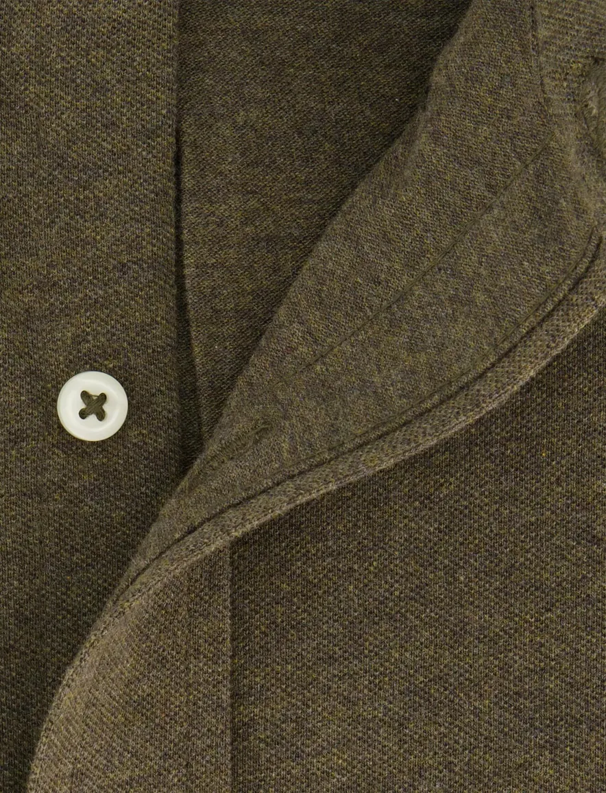 Polo Ralph Lauren overhemd groen button down knitted gemêleerd