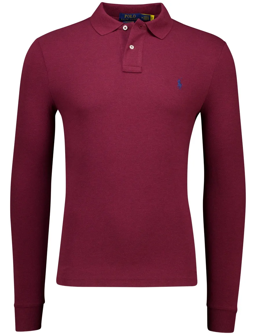 Polo Ralph Lauren polo lange mouw rood 2-knoops
