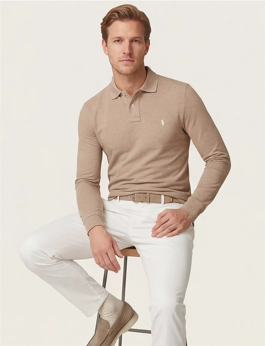 trui camel Polo Ralph Lauren Custom Slim Fit