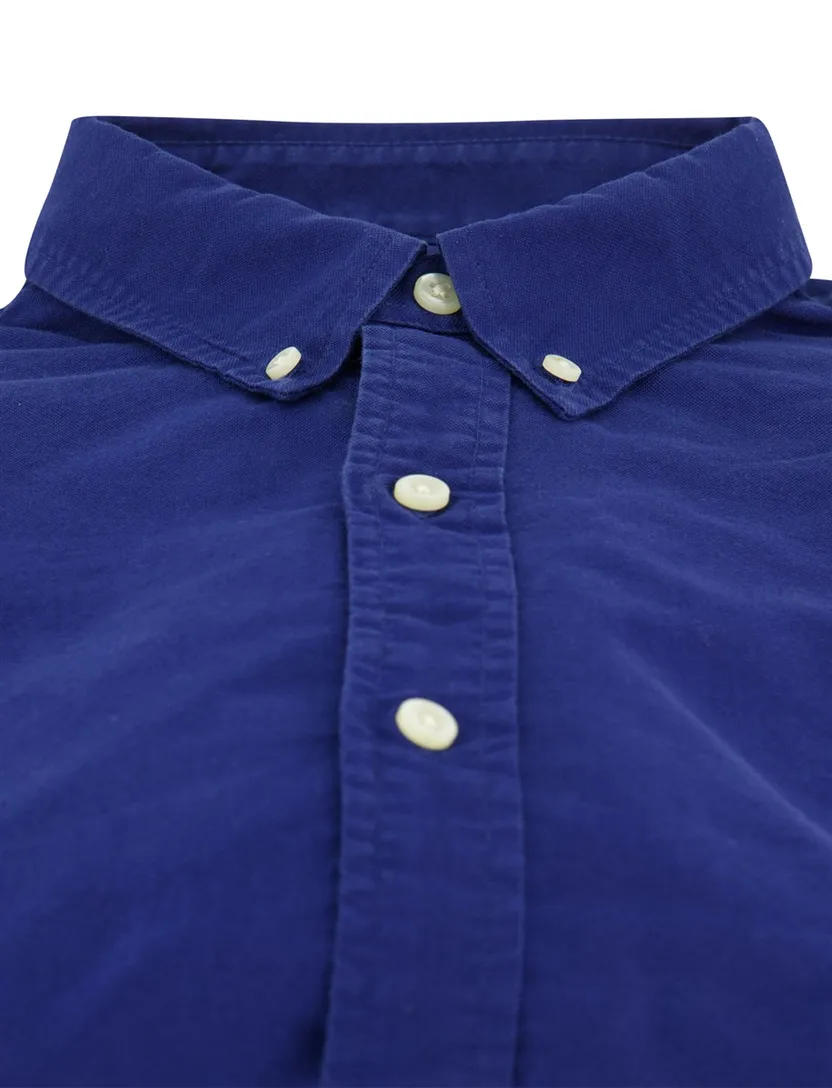 Polo Ralph Lauren overhemd ml 5 blauw kobalt 100% katoen