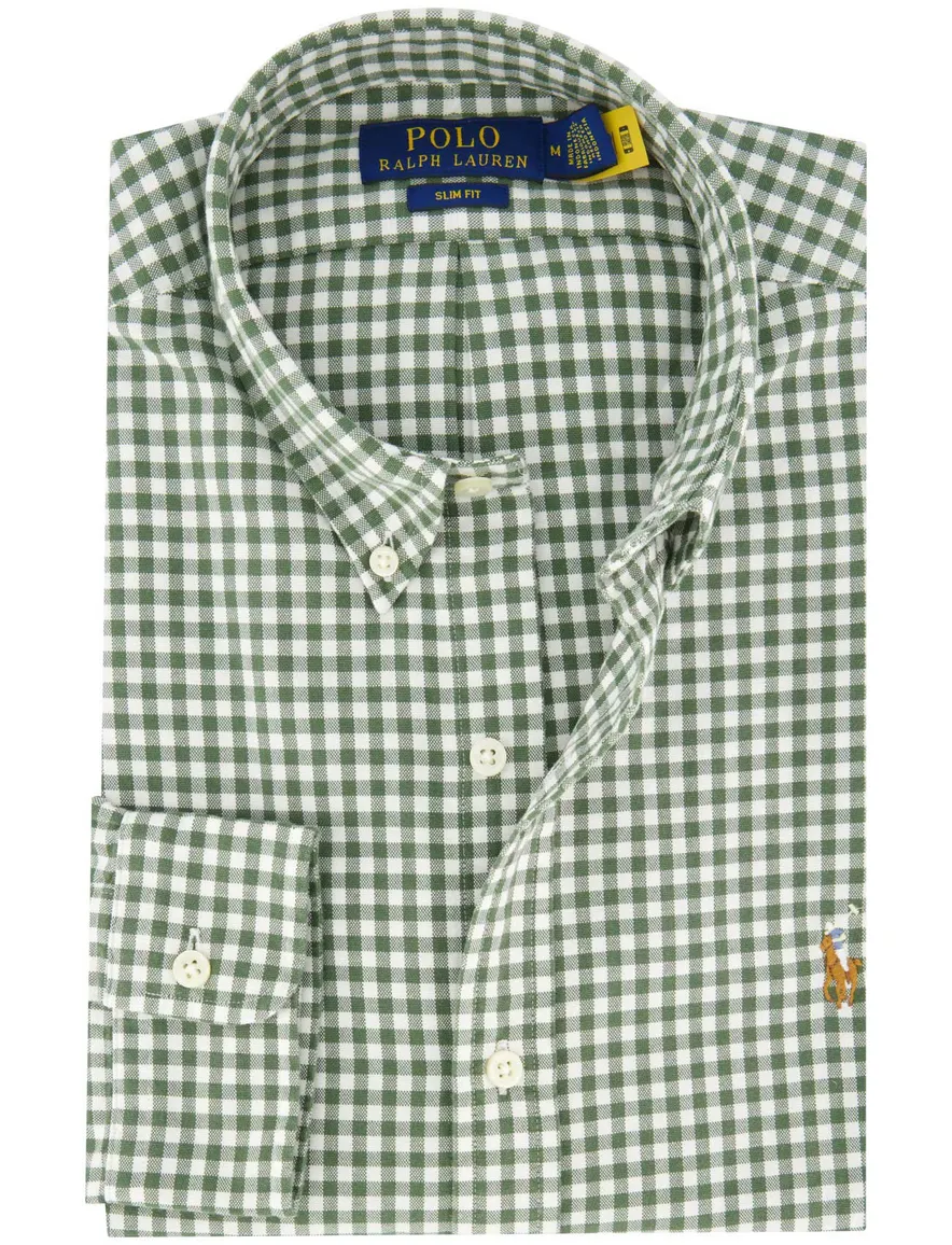 Polo Ralph Lauren overhemd groen geruit button-down
