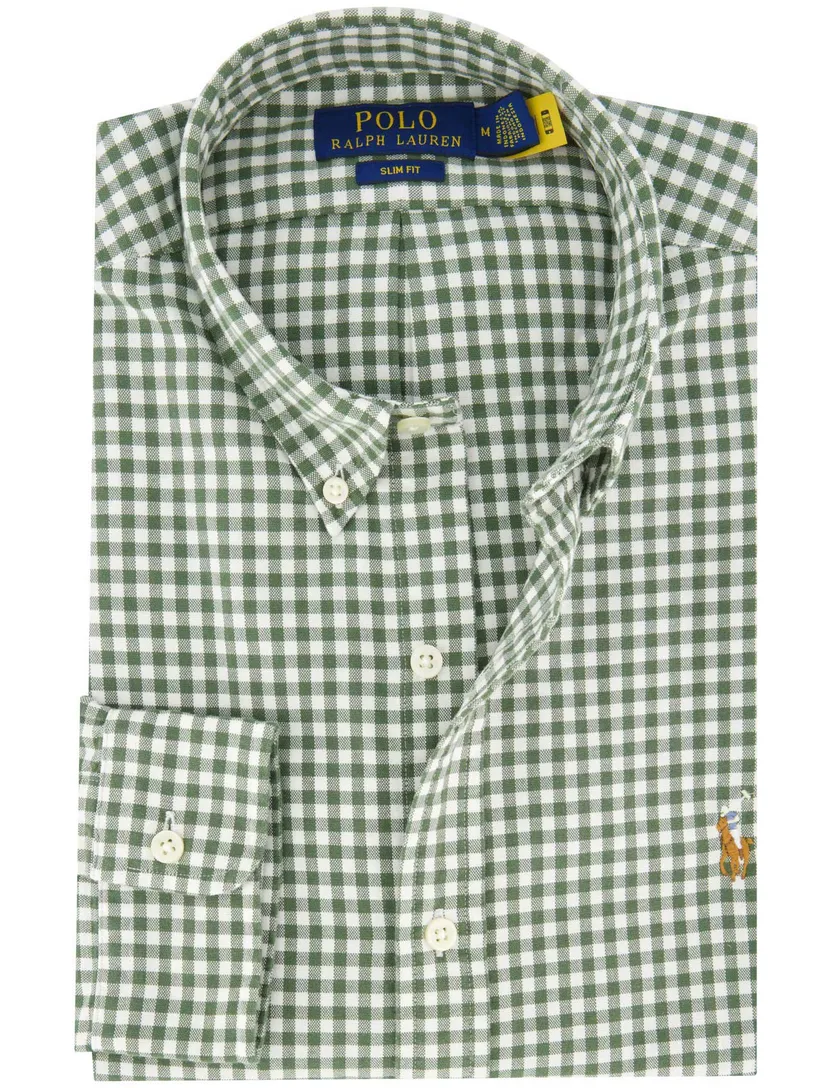 Polo Ralph Lauren overhemd groen geruit slim fit