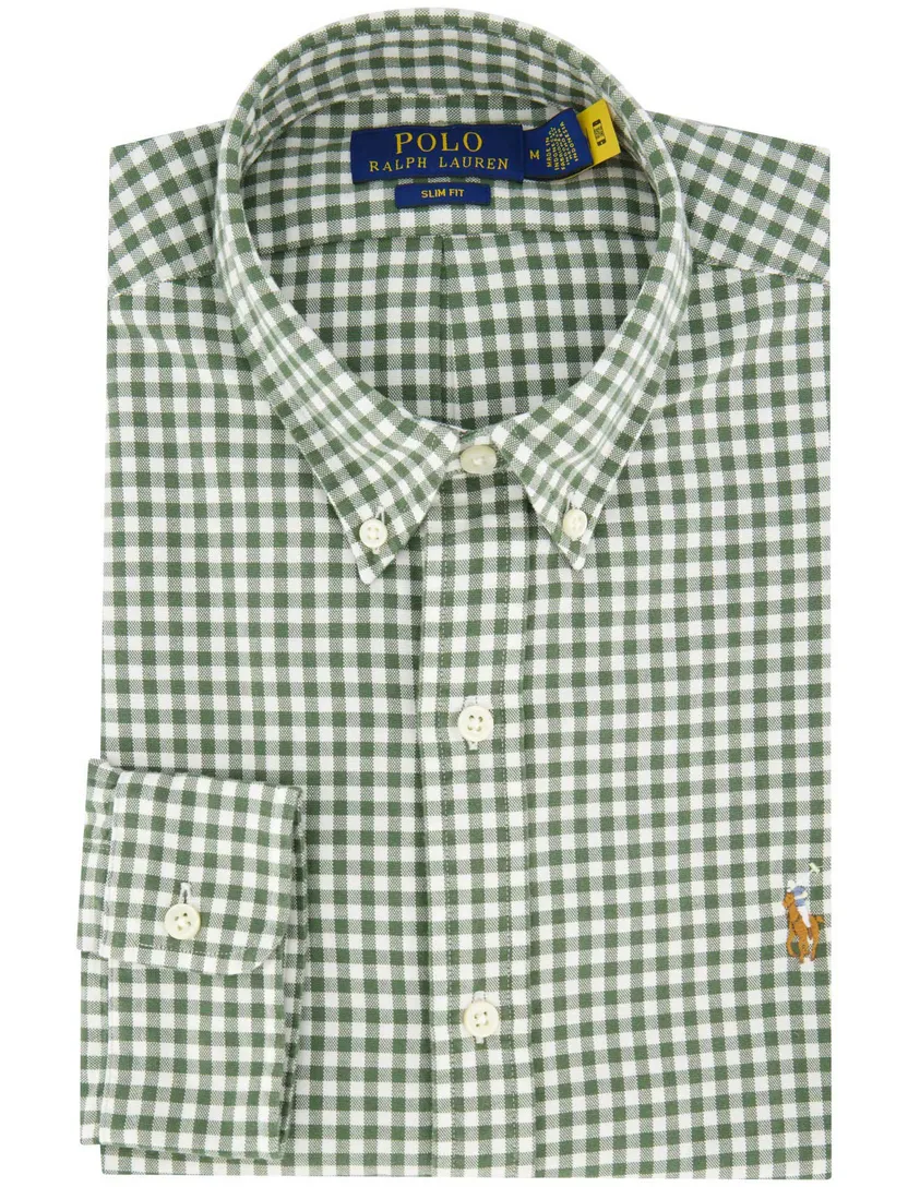 Polo Ralph Lauren overhemd groen geruit slim fit