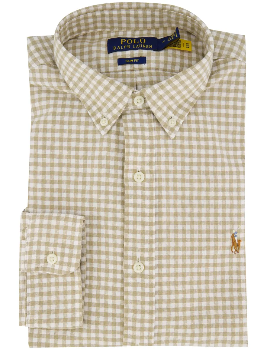 Polo Ralph Lauren overhemd geruit beige button-down