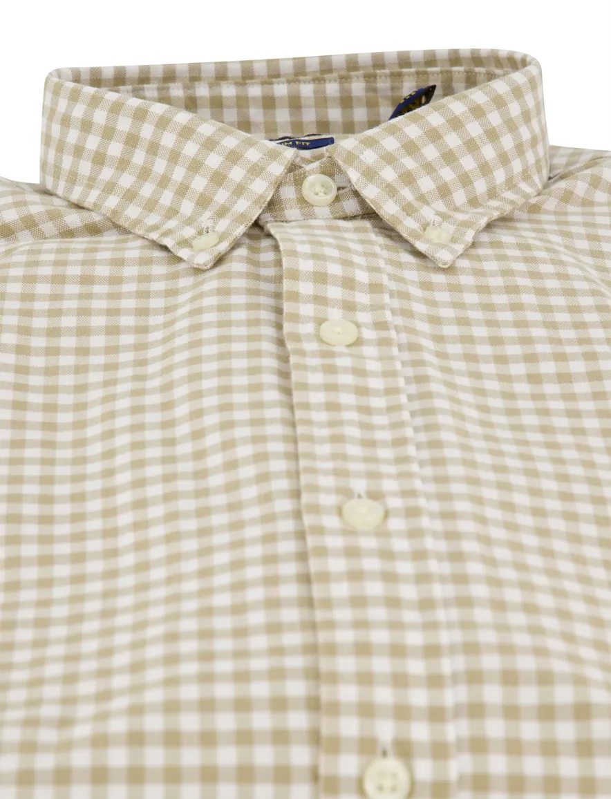 Polo Ralph Lauren overhemd geruit beige button-down