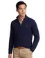 Polo Ralph Lauren trui effen navy half zip normale fit