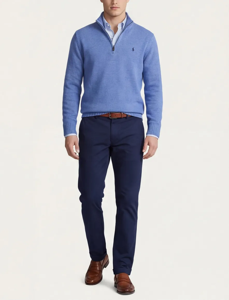 Polo Ralph Lauren trui half zip blauw