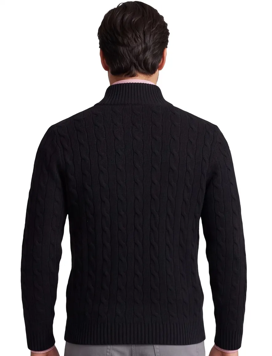 Polo Ralph Lauren Classic Fit trui zwart effen wol