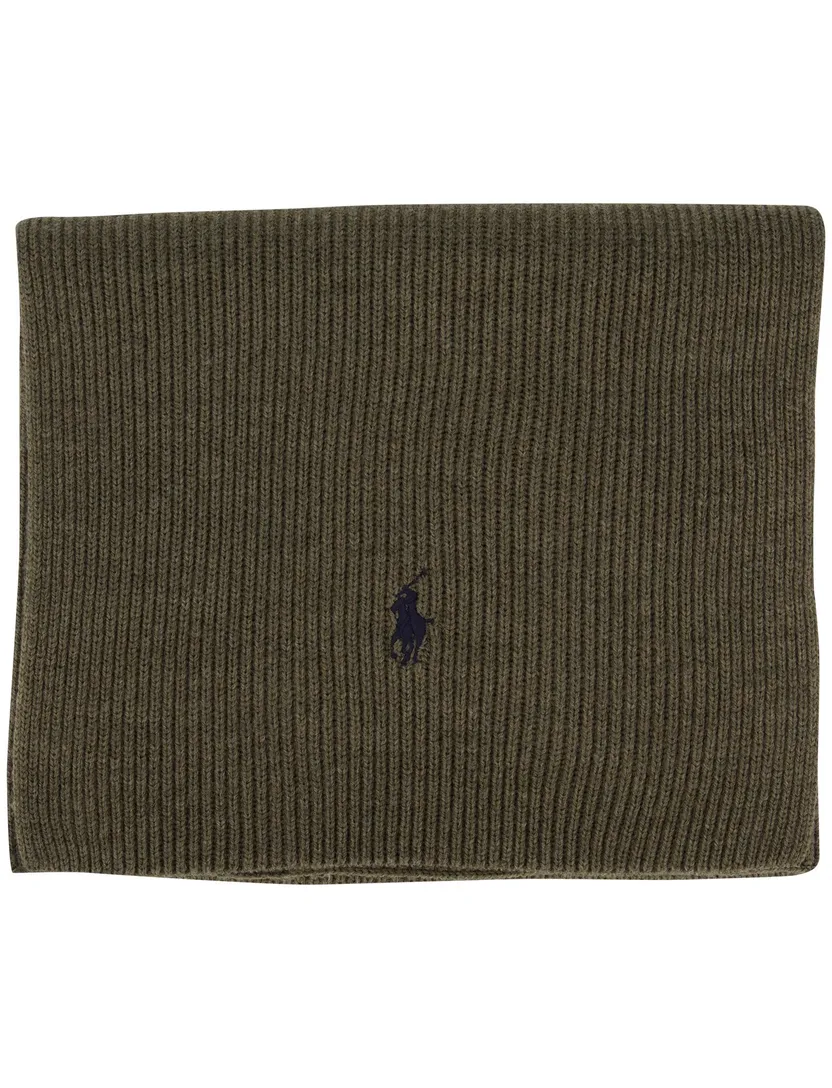 Polo Ralph Lauren sjaal merinowol olijfgroen