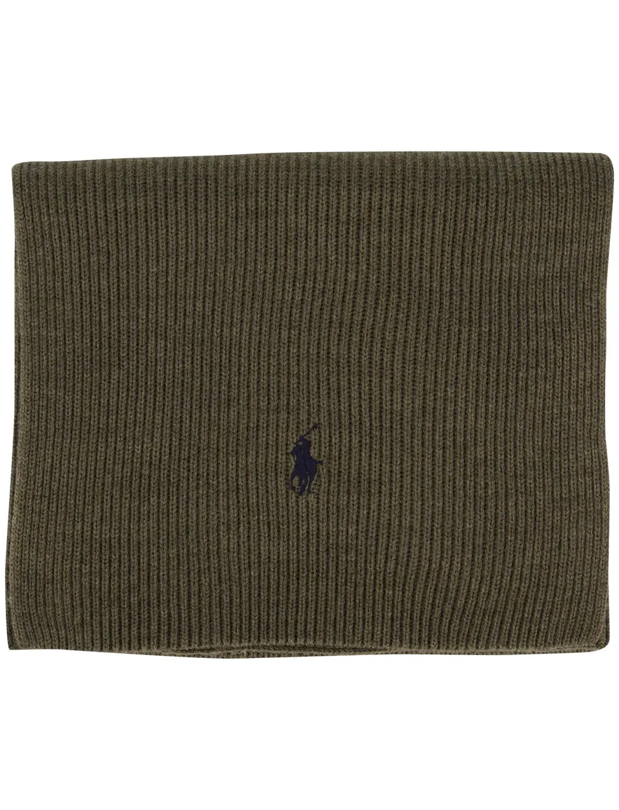 Polo Ralph Lauren sjaal merinowol olijfgroen
