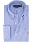 Polo Ralph Lauren overhemd middenblauw gestreept custom fit