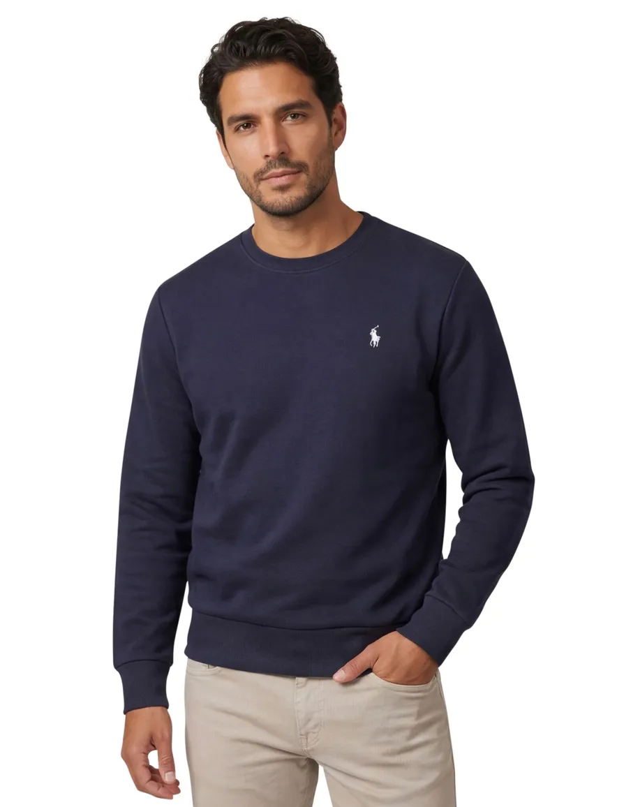 Polo Ralph Lauren sweater zwart effen wijde fit