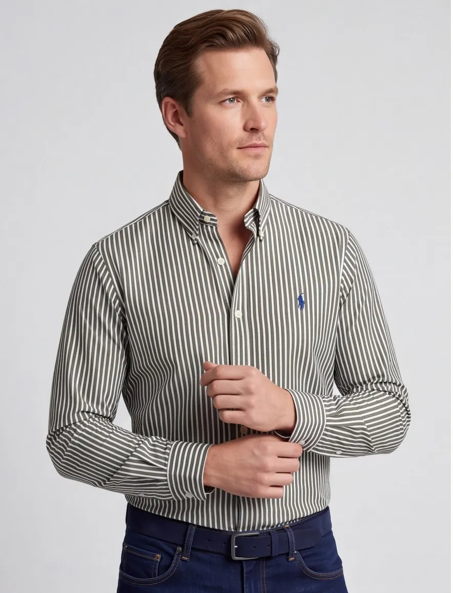 Polo Ralph Lauren Slim Fit casual overhemd groen