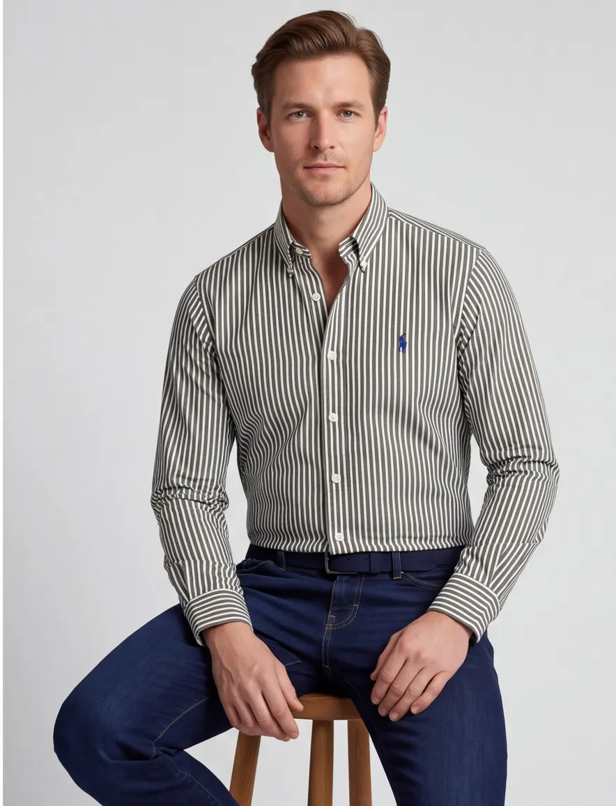 Polo Ralph Lauren Slim Fit casual overhemd groen