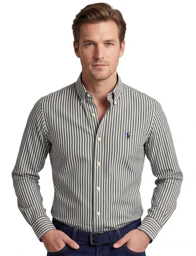 Polo Ralph Lauren casual overhemd Polo Ralph Lauren Slim Fit groen