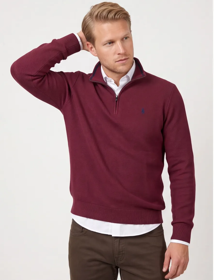 Polo Ralph Lauren half zip classic fit rood