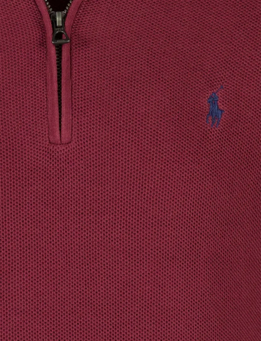 Trui Polo Ralph Lauren half zip classic fit rood