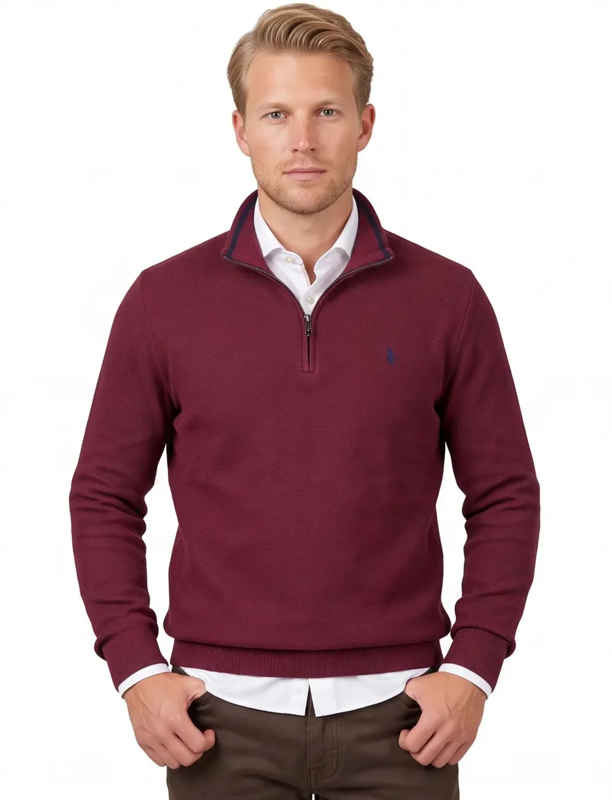 Polo Ralph Lauren half zip classic fit rood