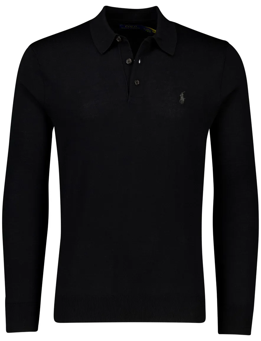 Polo Ralph Lauren trui Classic zwart 3 knoops