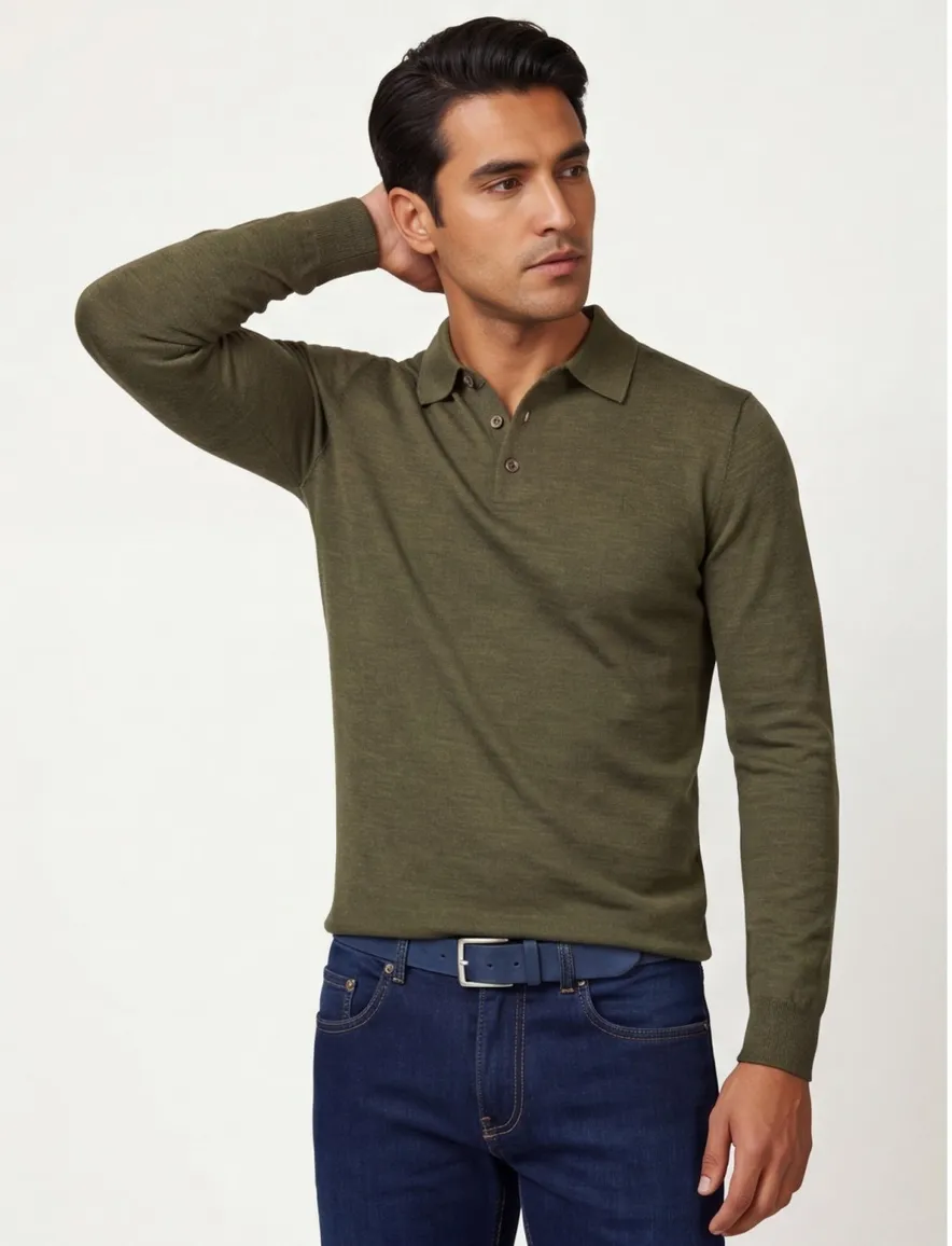 polo lange mouw groen Polo Ralph Lauren