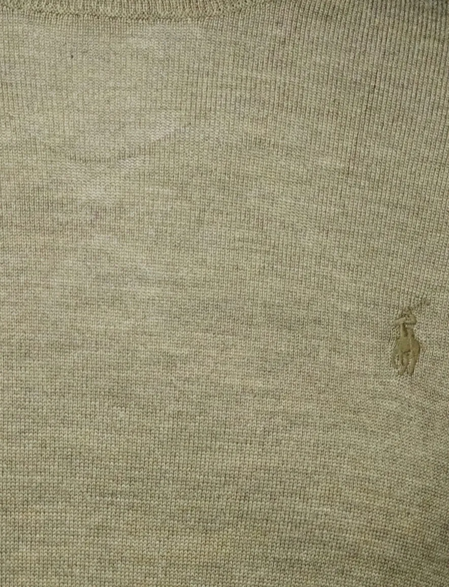Polo Ralph Lauren trui groen gemeleerd coltrui merinowol