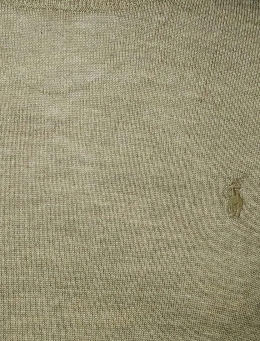 Polo Ralph Lauren trui groen gemeleerd met boord