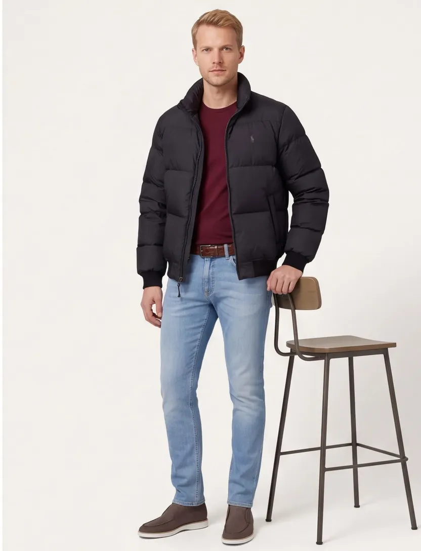 Gewateerde jas Polo Ralph Lauren Zwart