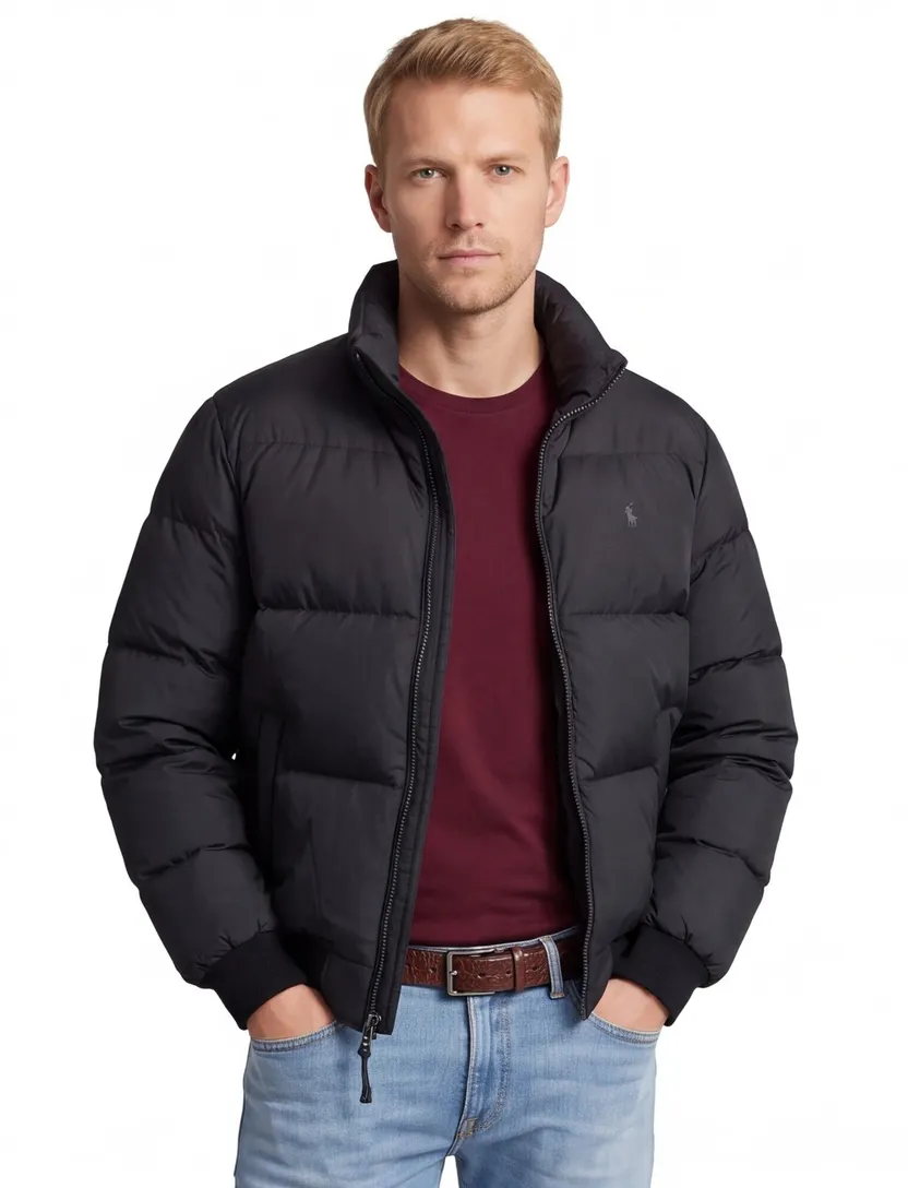 Gewateerde jas Polo Ralph Lauren Zwart