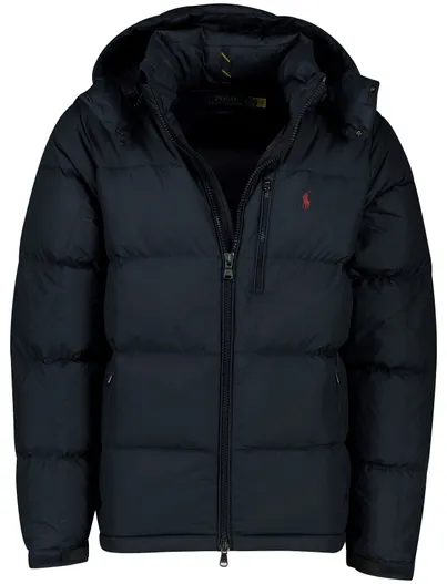 Polo Ralph Lauren winterjas Polo Ralph Lauren donkerblauw met capuchon