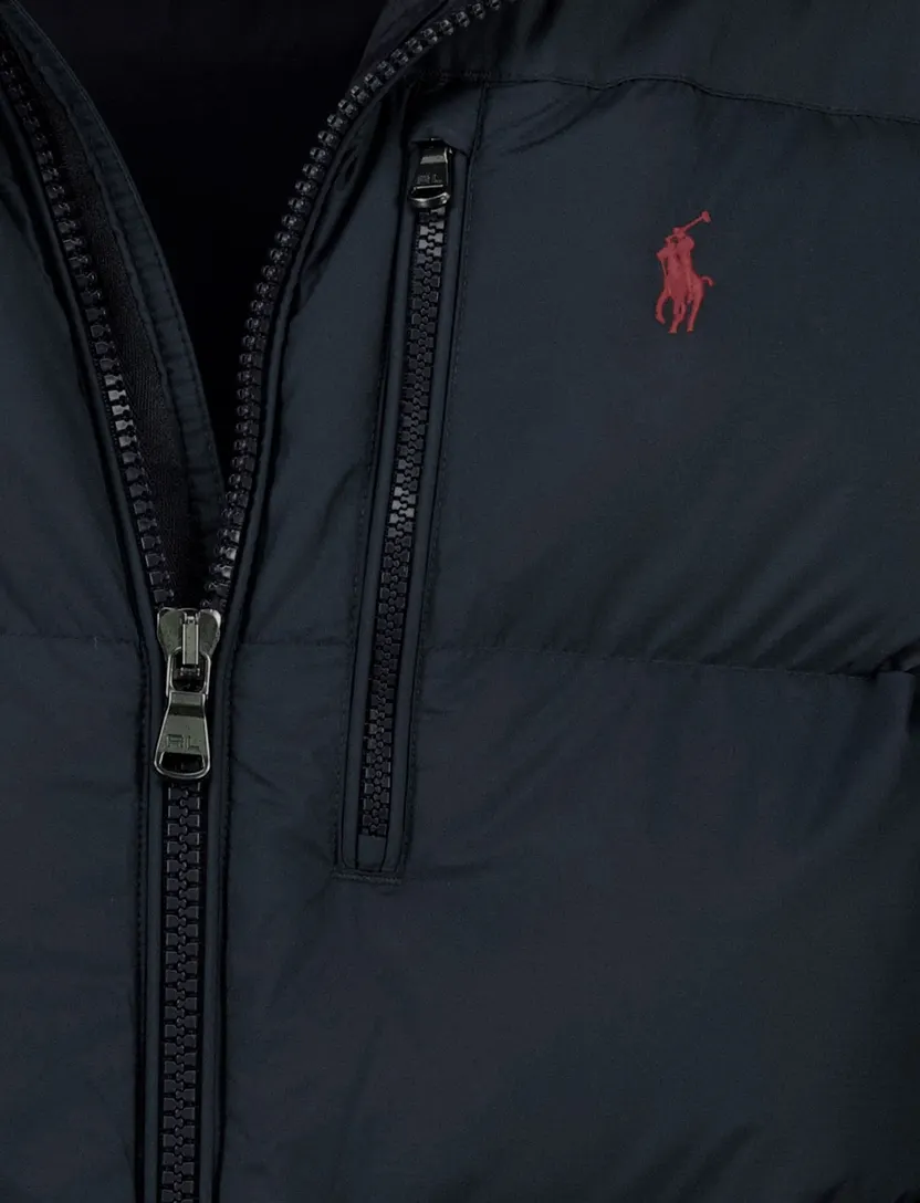winterjas Polo Ralph Lauren donkerblauw met capuchon