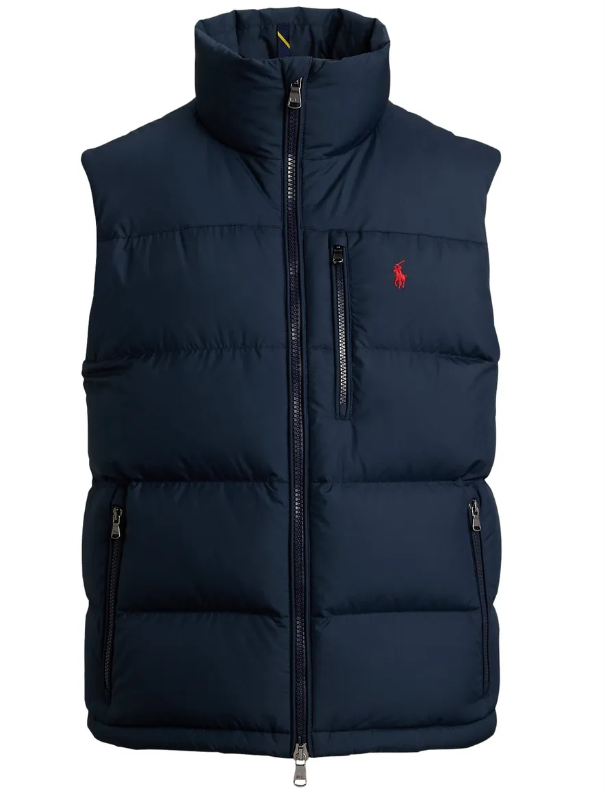 Polo ralph lauren bodywarmer donkerblauw effen polyester