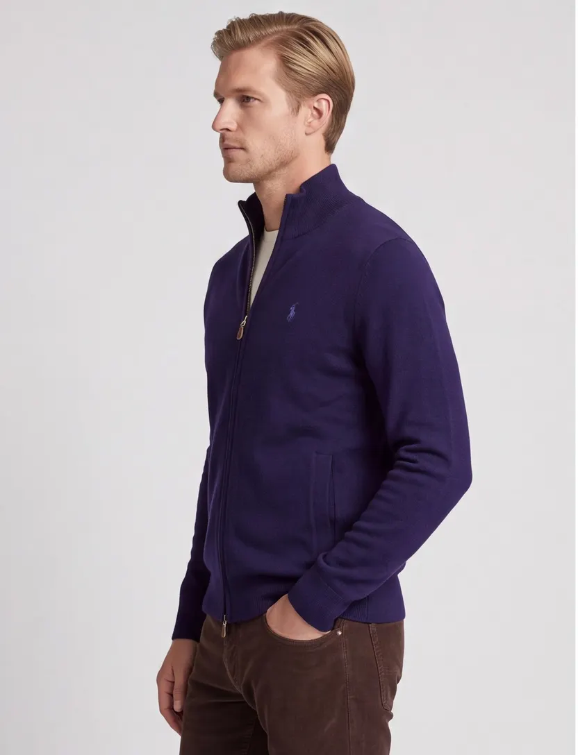 vest Polo Ralph Lauren donkerblauw lamswol