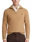 Polo Ralph Lauren half zip trui camel effen