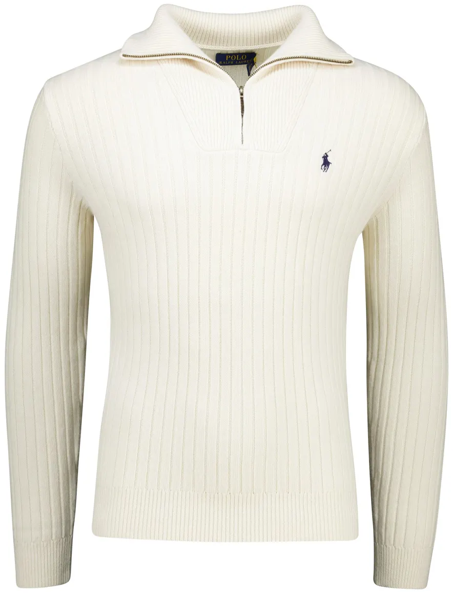 Polo Ralph Lauren half zip trui ecru