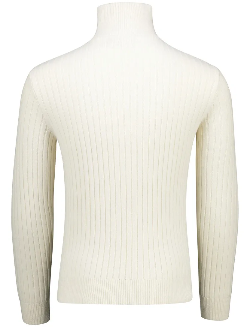 Polo Ralph Lauren half zip trui ecru effen