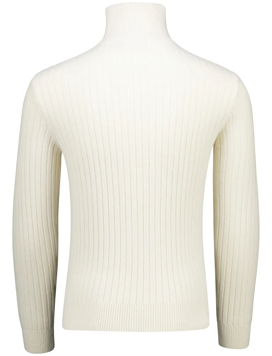 Polo Ralph Lauren half zip trui ecru effen