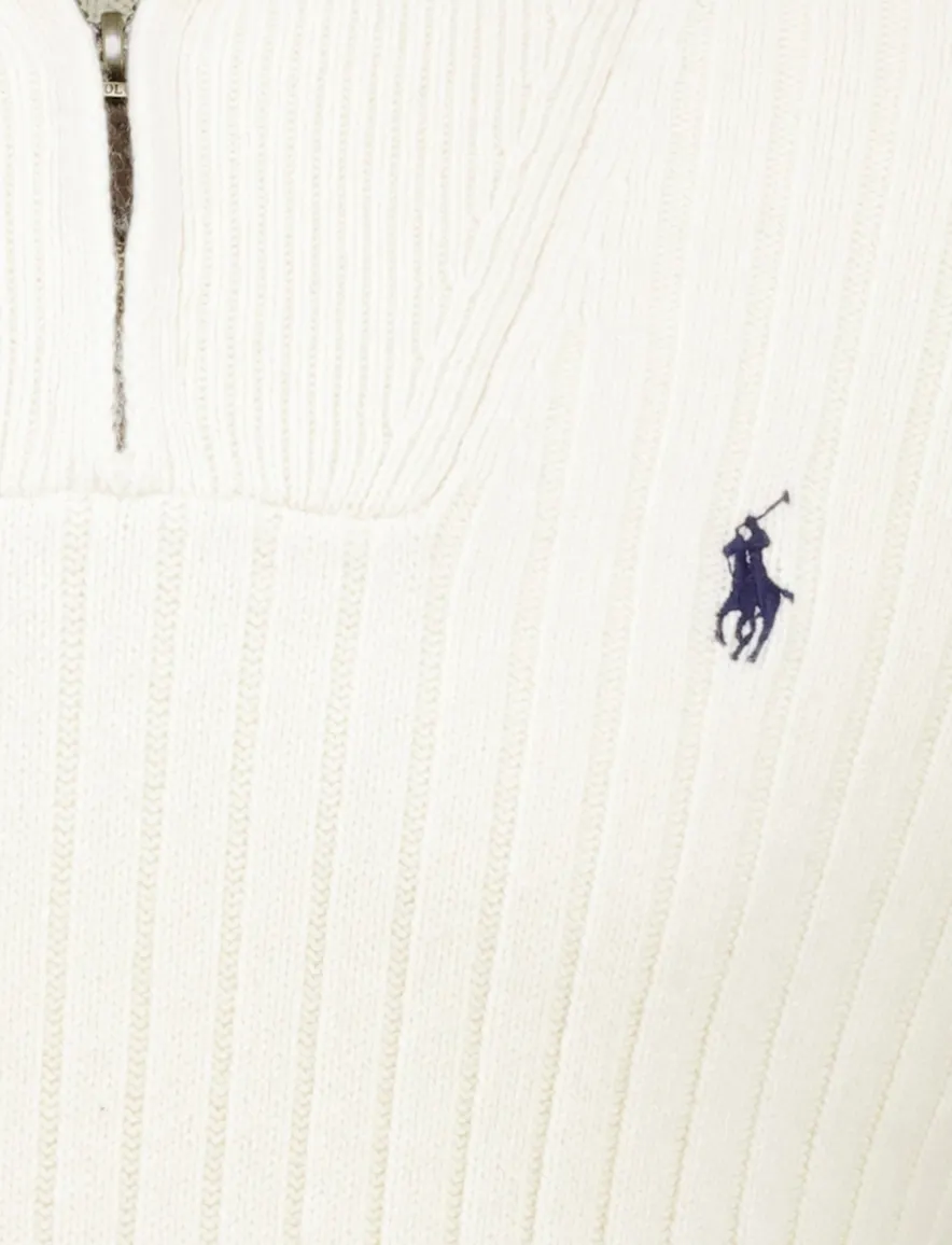 Polo Ralph Lauren half zip trui ecru