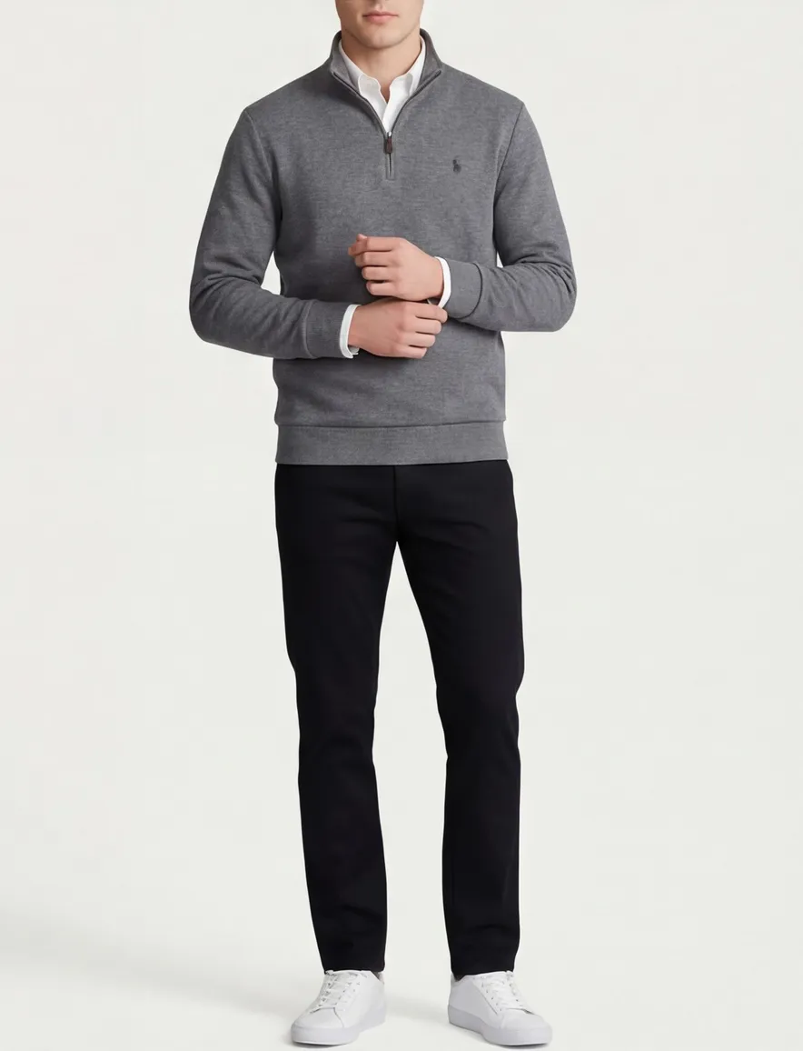 Polo Ralph Lauren trui half zip grijs