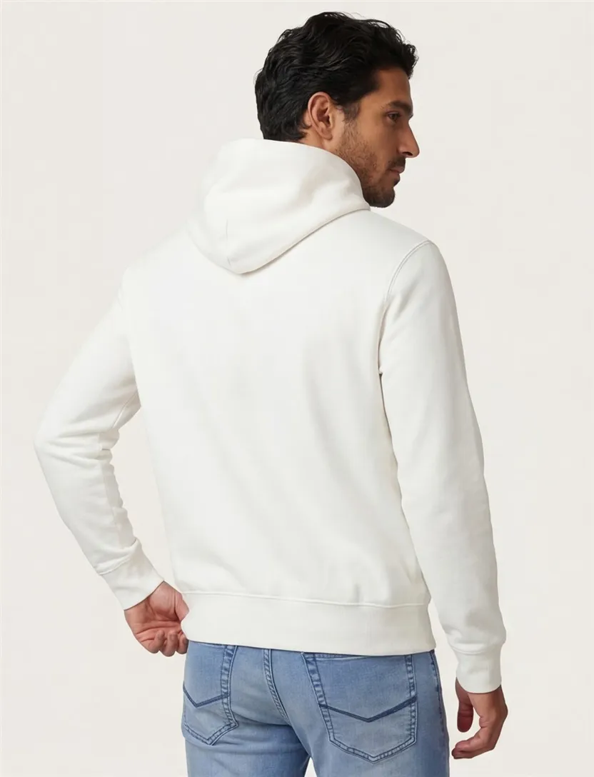katoenen Polo Ralph Lauren hoodie wit beer met capuchon