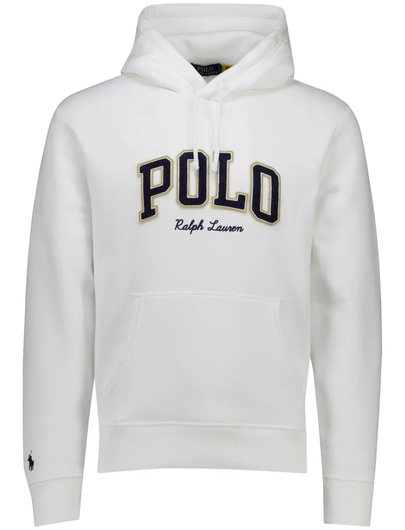 Polo Ralph Lauren hoodie wit met opdruk wijde fit katoen