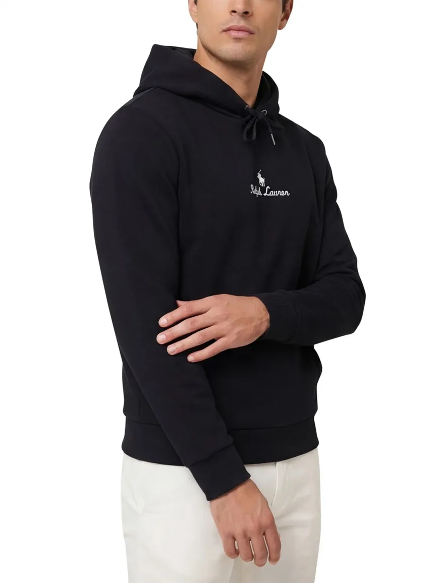 Polo Ralph Lauren hoodie Classic zwart effen met opdruk