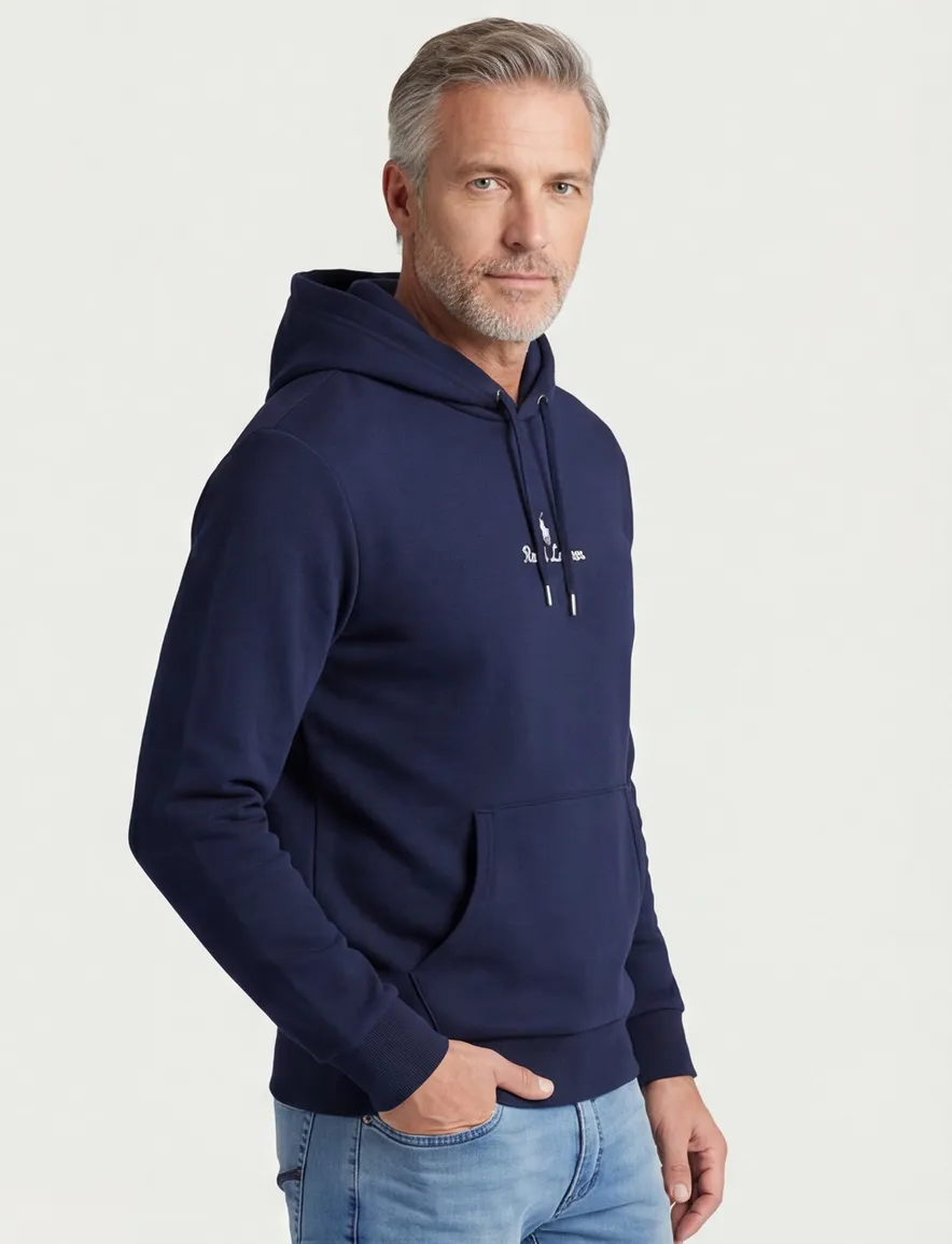 Polo Ralph Lauren hoodie Classic navy effen