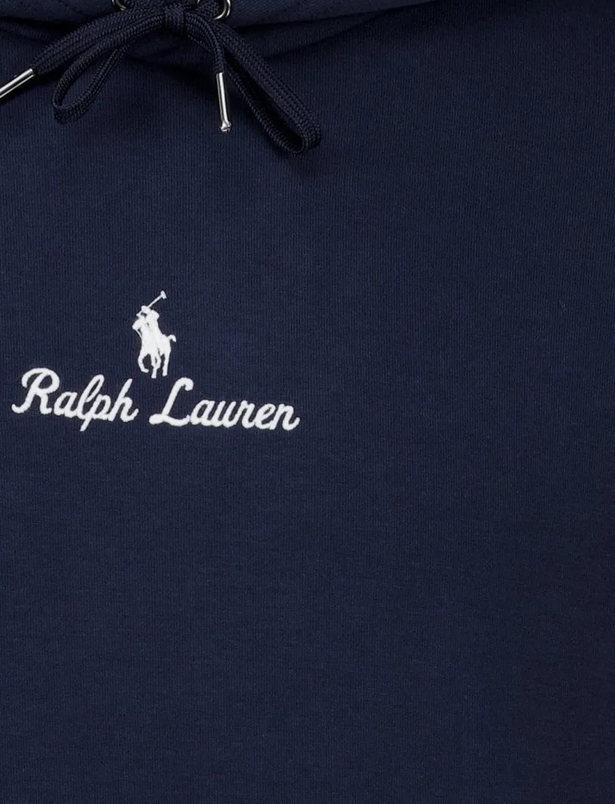 Polo Ralph Lauren hoodie Classic navy effen met opdruk