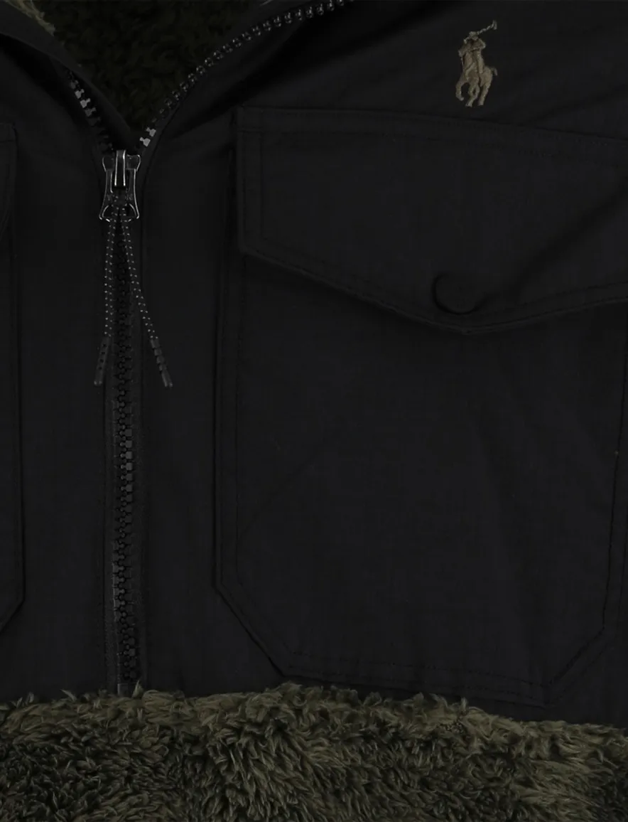 Polo Ralph Lauren Trui Half zip groen teddy polyester