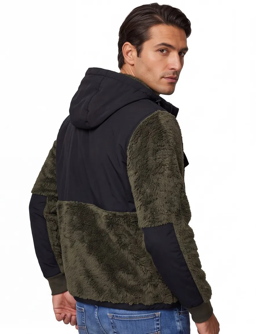 Polo Ralph Lauren Trui Half zip groen teddy polyester