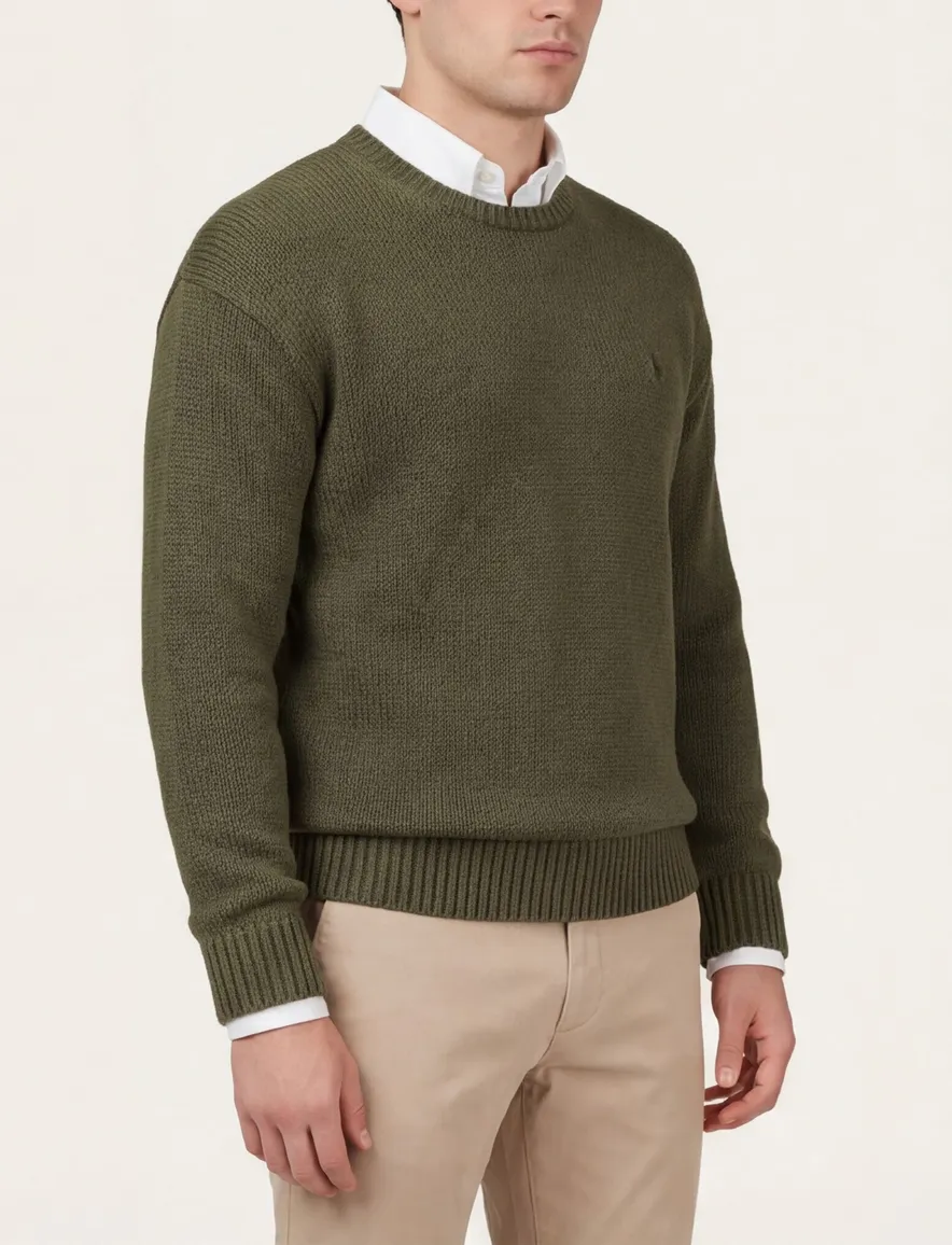 groene trui Ralph lauren effen