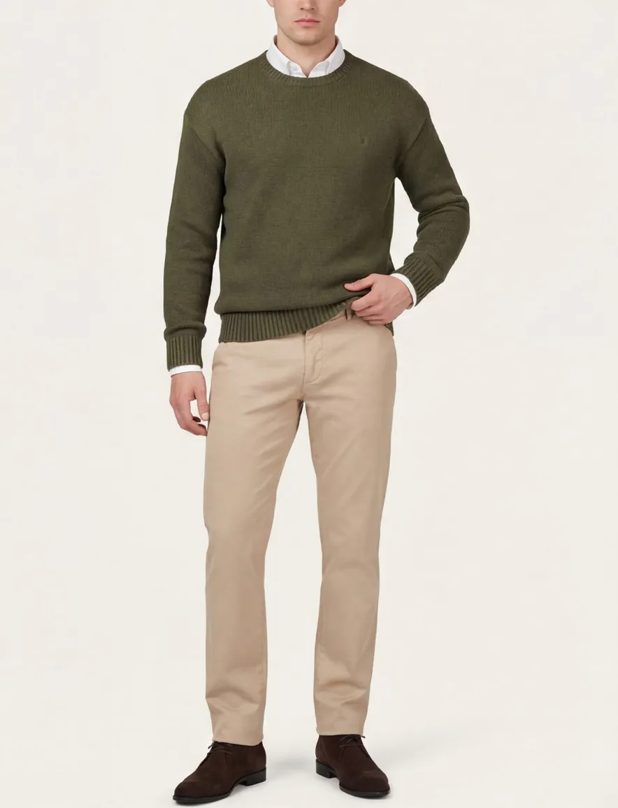 groene trui Ralph lauren effen