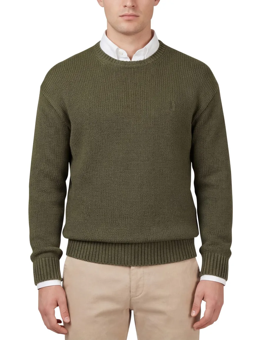 groene trui Ralph lauren effen