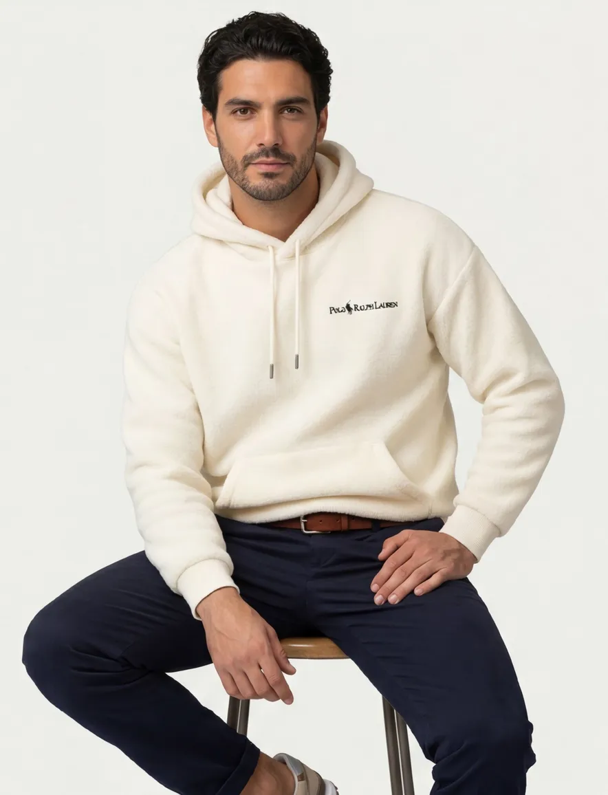 Polo Ralph Lauren Trui Hoodie Creme fleece